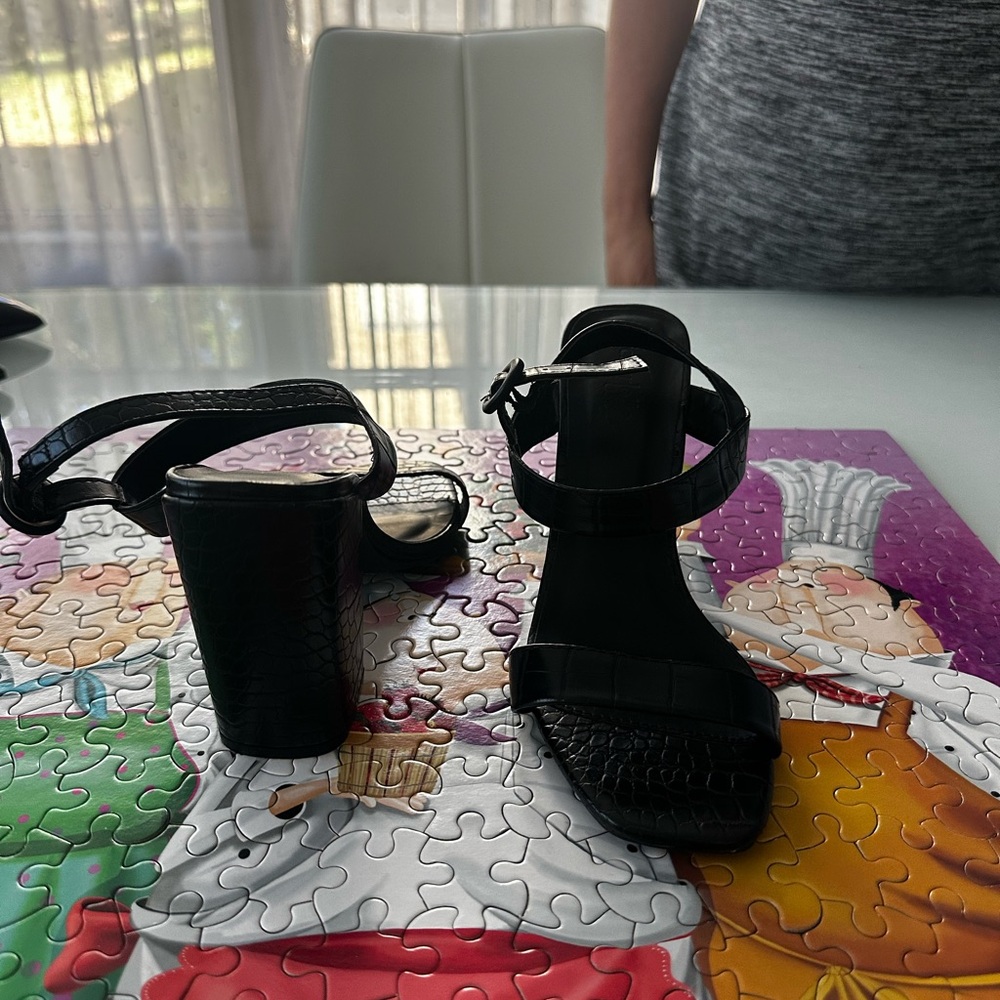 Charlotte Russe Black Heeled Shoes